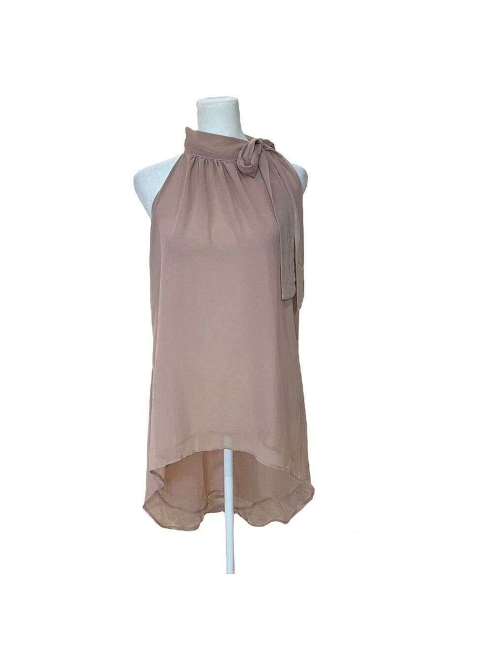 Sweet Pea New York & Company Pink Bow Sleeveless Blouse